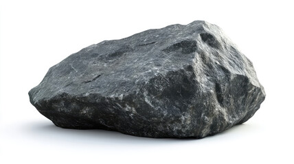 Fototapeta premium Heavy rock stone , isolated on a white background
