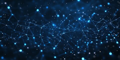 Fototapeta premium abstract glowing dots neural network pattern --ar 2:1