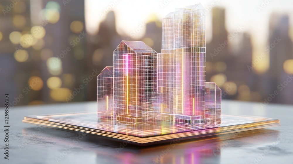 Poster the use of digital construction technology with virtual blueprints and 3d models demonstrates innova