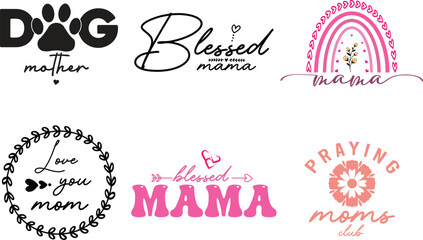 Mother's day best svg t shirt bundle. mother's day vector design, motherhood SVG, Mom shirt, best mama, bundle