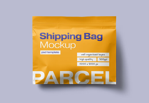 Poly Shipping Bag Mockup for Packaging Design and Retail Branding