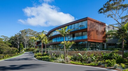 A stock residential and commercial apartment building is located in an inner suburb of Melbourne, VIC, and Sydney, NSW, Australia