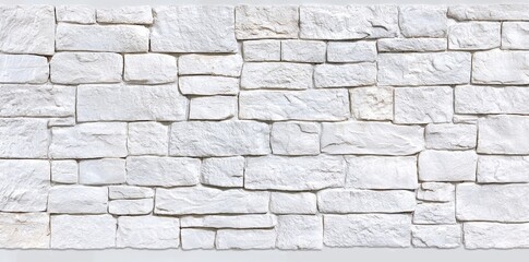 Fototapeta premium White brick is the primary component of the brick wall, which forms a seamless background and displays the patterns of brickwork