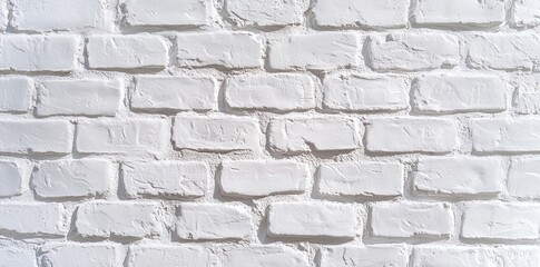 Obraz premium A seamless background is created by the texture of white brick wall, which highlights the details of brickwork and a white brick wall