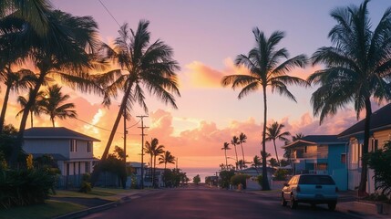 夏の夕暮れに吹く涼しい風