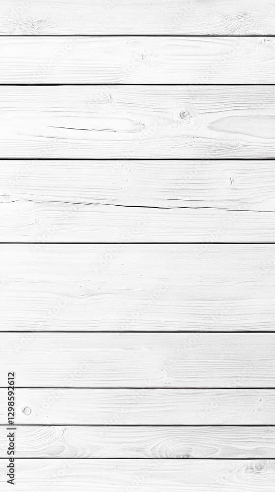 Poster close-up of white wooden planks with smooth texture and natural grain patterns, symbolizing simplici