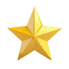 Obraz premium Vibrant Yellow Star Illustration with a Front View Perspective, Perfect for Creative Projects and Design Themes