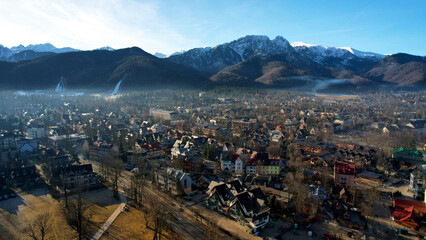 aerial view of the city