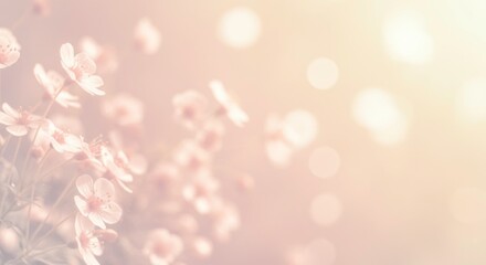 Soft Blossom: A dreamy close-up of delicate, soft-hued blossoms, bathed in a gentle, ethereal light, evokes a sense of peace, beauty, and natural elegance.