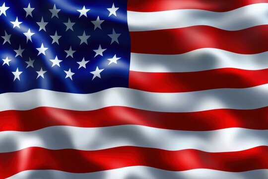 American flag overlay background featuring dynamic stock market trading elements