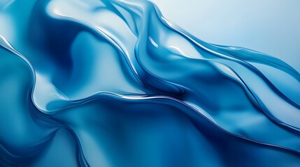 Abstract representation of flowing blue water or fabric texture