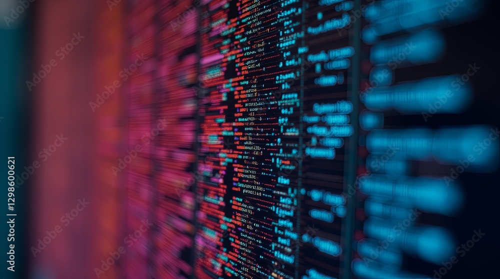 Poster A computer screen with a lot of code on it