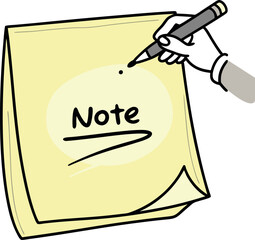  Blank Sticky Note Illustration on White Background