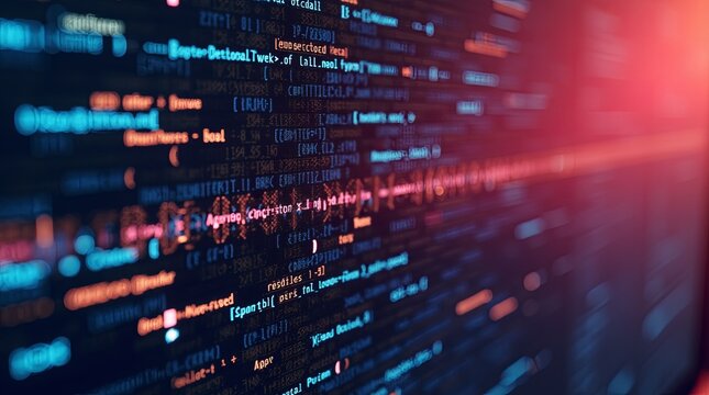 A computer screen with a lot of code on it