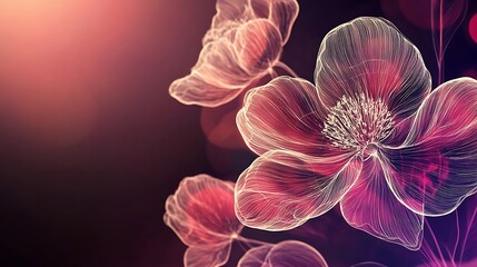 Fototapeta premium Abstract floral design with minimalist details and pastel tones high resolution picture