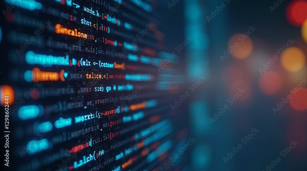 Poster A computer screen with a lot of code on it