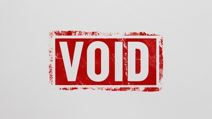 A bold red "VOID" stamp on a plain background, indicating invalidity or cancellation.