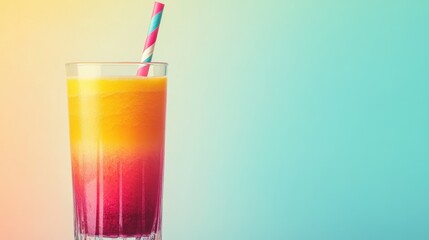 Sunset Sunrise Layered Juice Drink - Vibrant Colors
