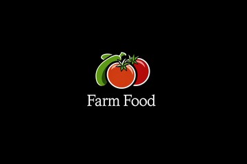 Obraz premium Graphic layout for promotional materials featuring vibrant farm food design elements