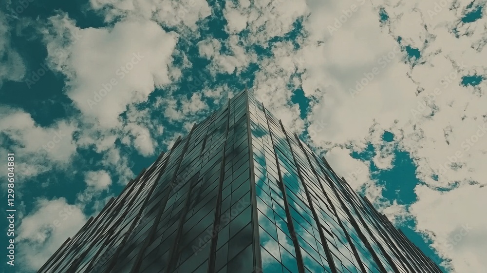 Poster the future of architecture is showcased in an ultra-realistic 3d rendering of a high-rise building c