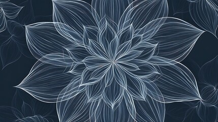 Detailed artistic depiction of a flower with stylized radiant petals high resolution picture