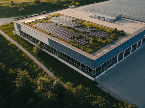 Solar panels are gradually being installed on the extensive roofs of industrial and logistic halls, contributing to increased energy efficiency and sustainability of the site and its buildings