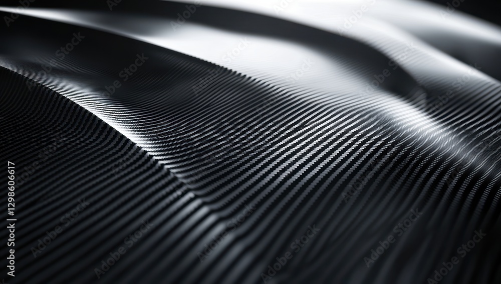 Poster abstract black waves with smooth texture and intricate patterns creating a modern art feel for desig