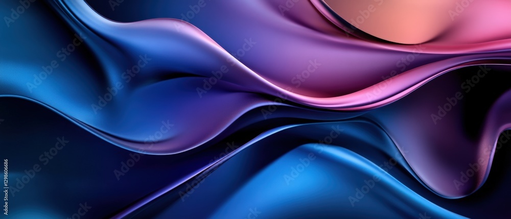 Poster abstract wavy background with fluid shapes