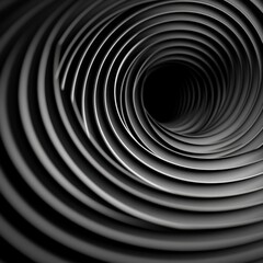 abstract metallic spiral tunnel
