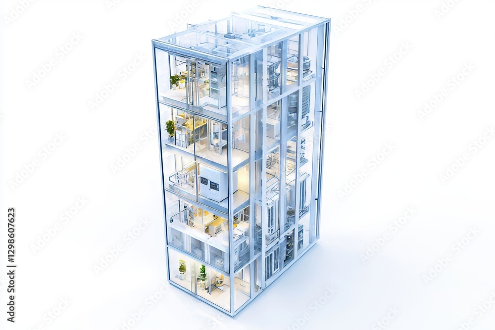 Poster the modern architectural aesthetic is on full display in a lofty glass tower that rises towards a se