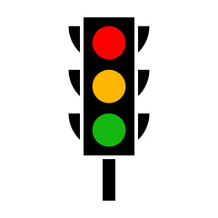 Traffic light icon. Traffic signal sign. Street regulation system.