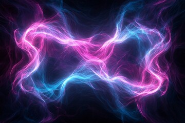 Obraz premium pulsing cyber wave glowing neon luminescence