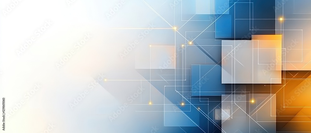 Aufkleber abstract geometric background with squares and lines