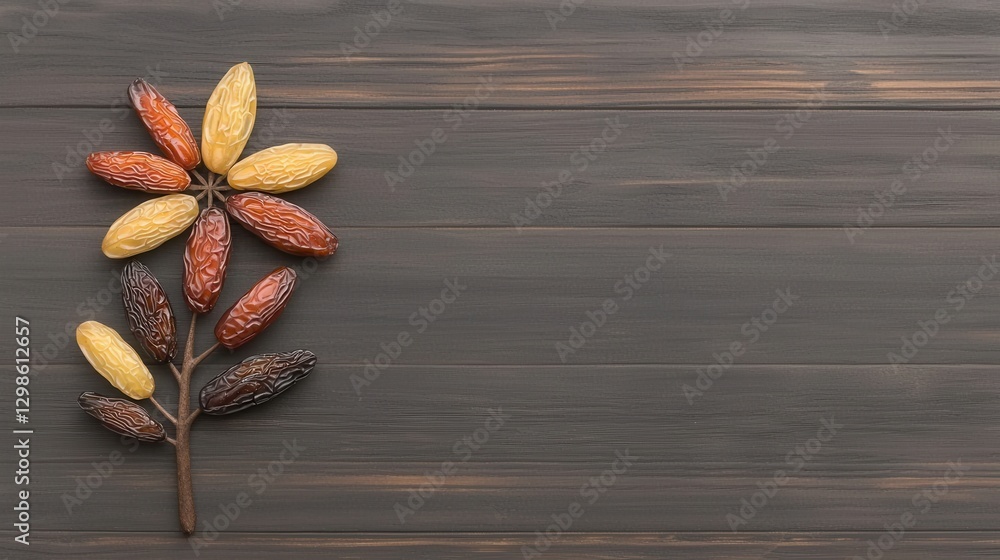 Poster unique artistic arrangement of dates creating intricate geometric design