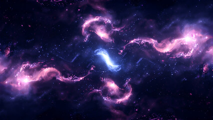 Obraz premium Abstract cosmic scene with stars and nebula in deep space