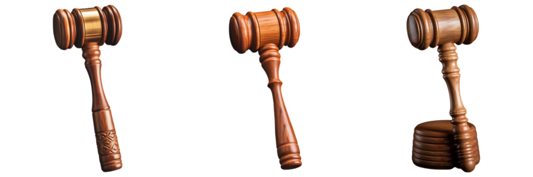 Elegant Wooden Gavel on Dark Background Showcasing Craftsmanship