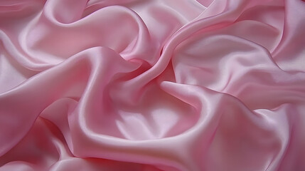 Obraz premium Pink Silk Drape: Luxurious folds of soft pink silk create an elegant and sensual texture. The fabric's gentle curves and shimmering highlights evoke a sense of opulence and refinement.