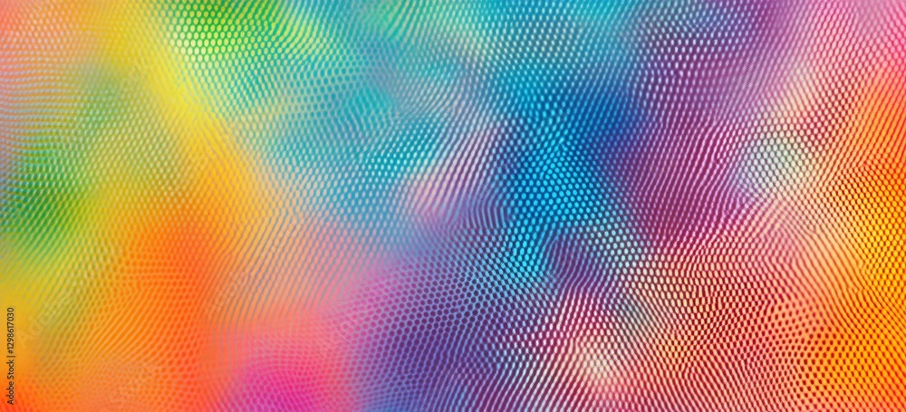Poster A Kaleidoscope of Colors: A vibrant, eye-catching abstract pattern that resembles a glass block surface or screen of multiple colors. creating a mesmerizing design