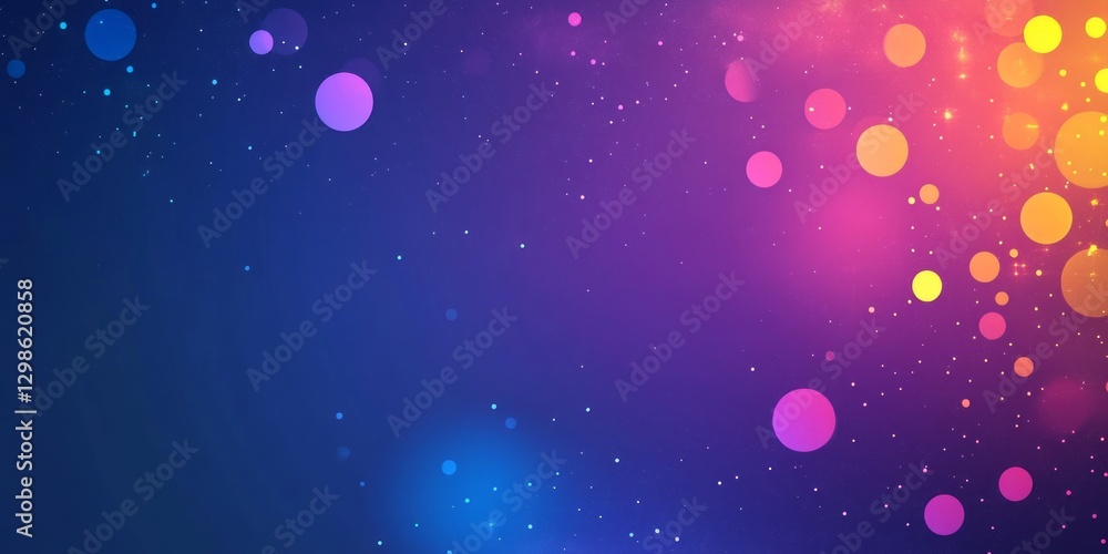 Poster colorful abstract background featuring bokeh lights and gradient colors