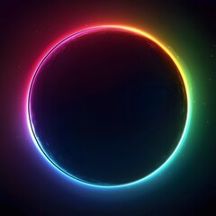 A Glowing Planet Displays A Spectrum Of Vivid Rainbow Colors