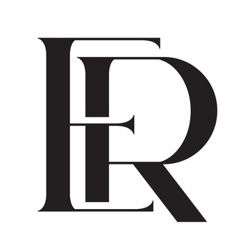 Initial ER or RE vector logo design for luxury and startup. 標誌設計, ロゴデザイン, Dise&ntilde;o de logotipo