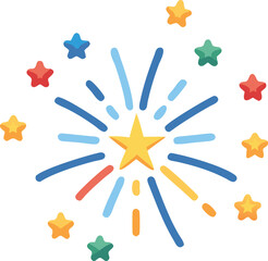 Party Fireworks Sparkle Vector for Holiday and Events