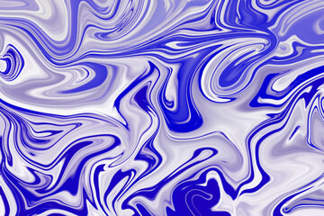 Abstract blue and white swirling marble texture design for backgrounds