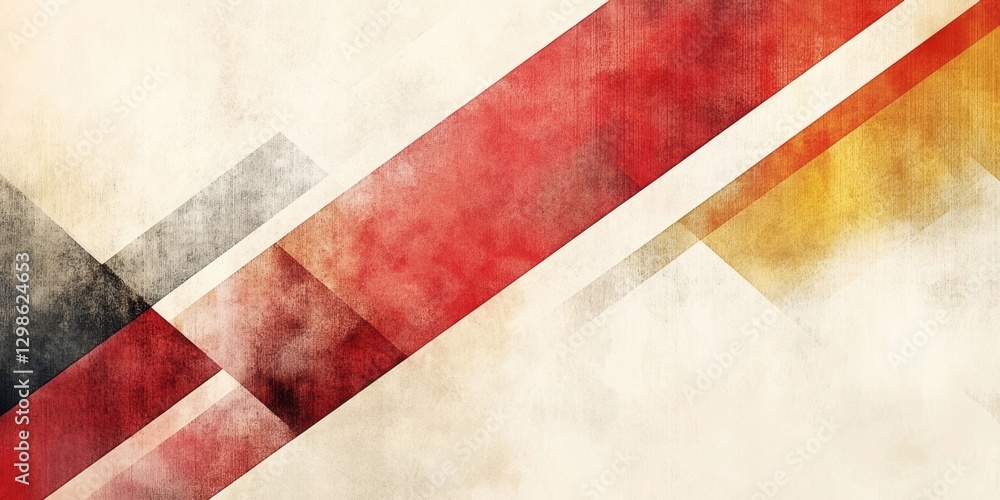 Poster abstract composition featuring rectangles with aged textural appearance background
