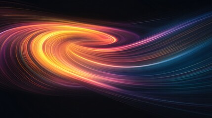 minimalist neon digital swirls cyber-tech