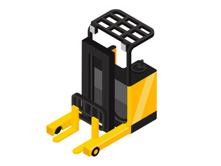 黄色いリーチフォークリフト © murakamion