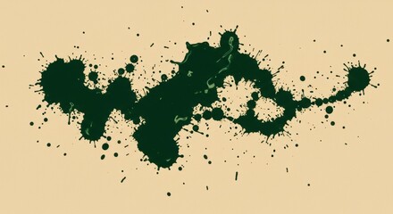 Obraz premium Ink Splatter Abstract: A vibrant and dynamic ink splatter creates an abstract design, showcasing fluid movement and texture against a neutral backdrop.
