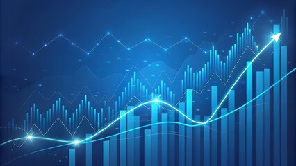 Naklejka premium Abstract Financial Growth Chart
