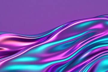 Fototapeta premium Flowing waves of vibrant colors create mesmerizing, dynamic visu