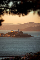 Alcatraz Island View At The Sunset, San Francisco, USA